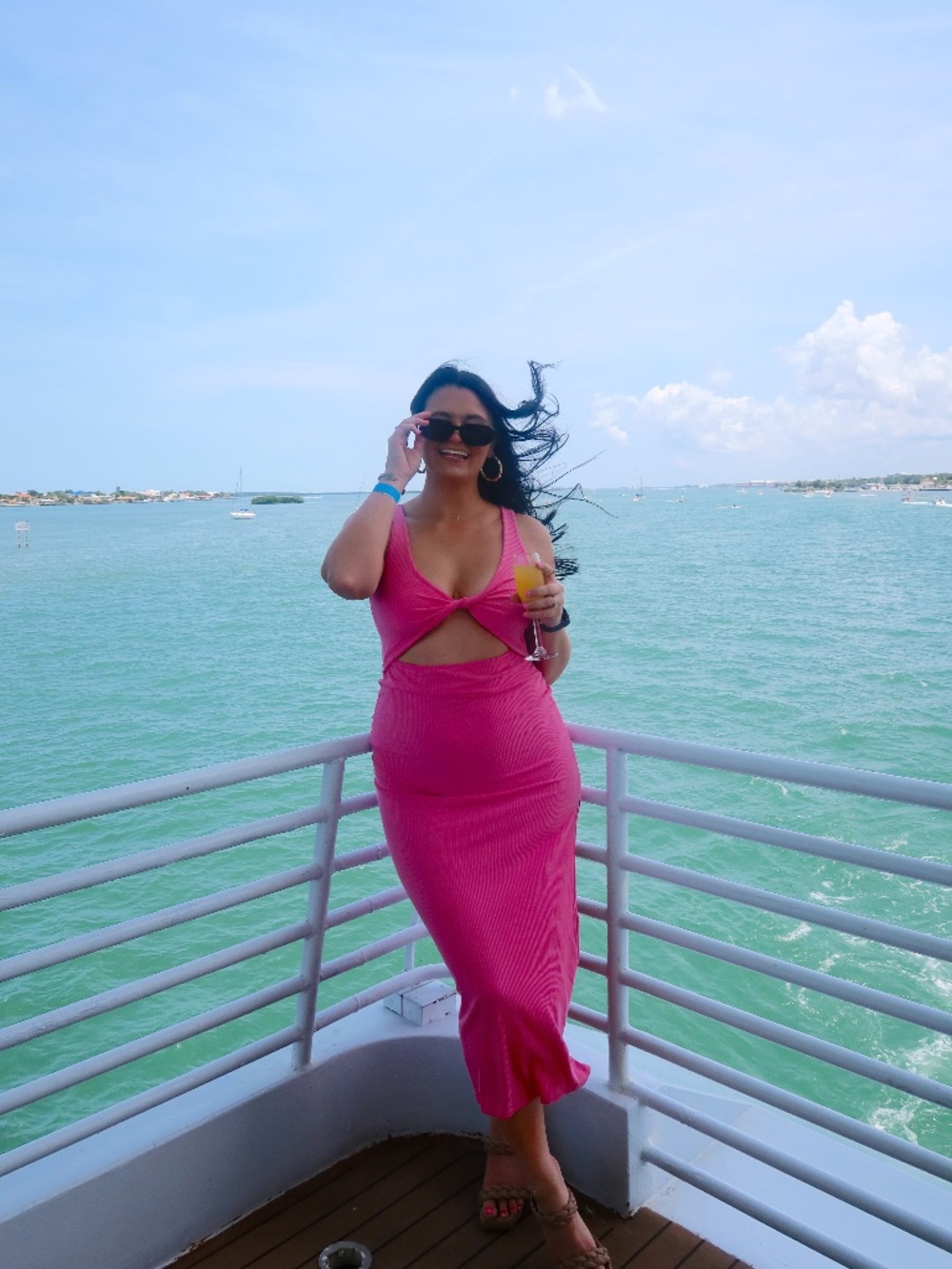 LSPACE Pink Maxi Dress with Cutouts